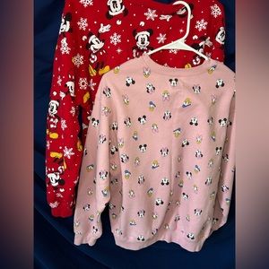 Disney women’s sweatshirt 2 pack- crewneck XL & 1X